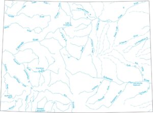 Colorado Lakes and Rivers Map