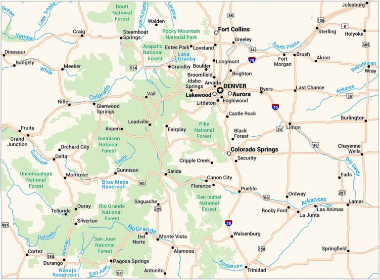 Colorado Zip Code Map - US Maps