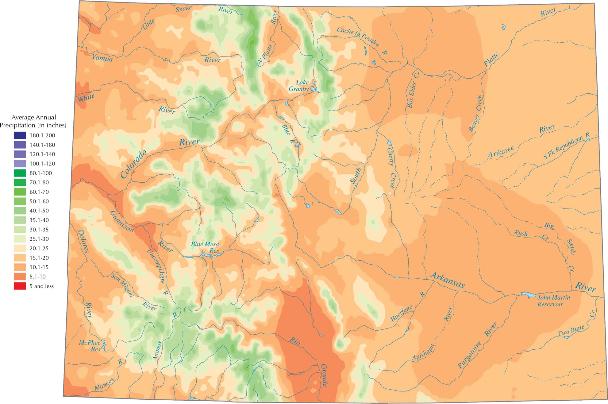 Colorado Precipitation Map