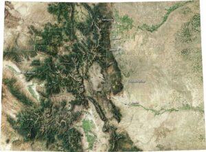 Colorado Satellite Map