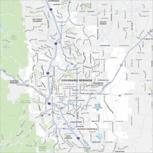 Colorado Springs Map Colorado