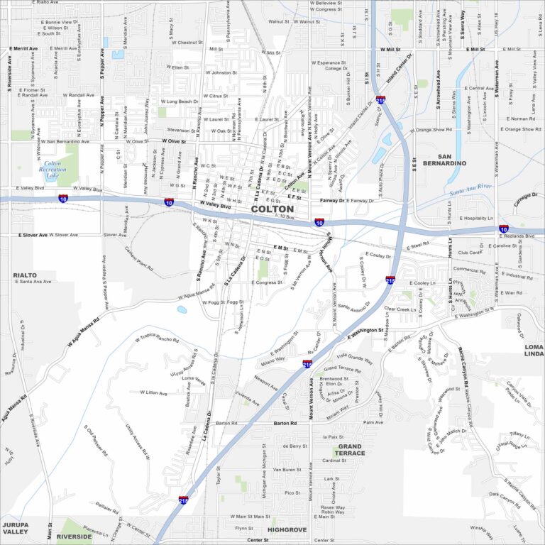 Map of Colton, California - US Maps