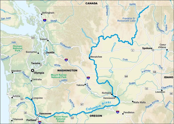 Columbia River Map