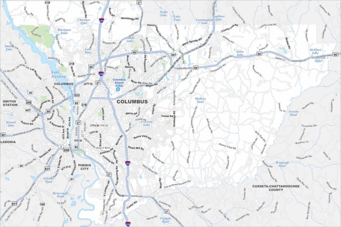 Columbus Map Georgia