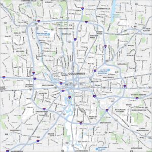 Columbus Map Ohio