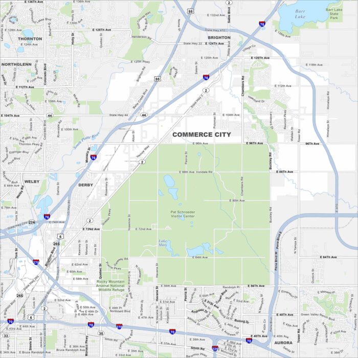Commerce City Map Colorado