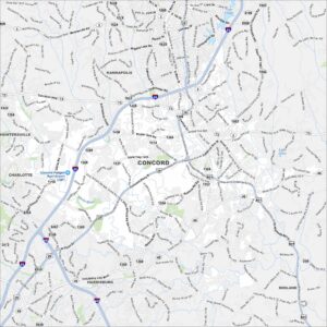 Concord Map North Carolina