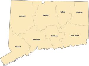 Connecticut County Map