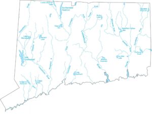 Connecticut Lakes and Rivers Map