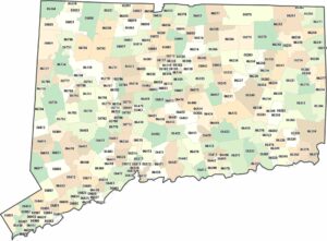 Connecticut Zip Code Map