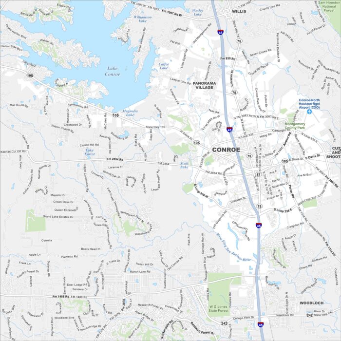 Conroe Map Texas