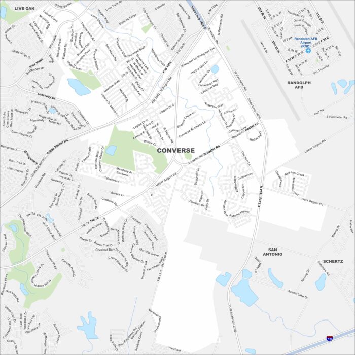 Converse Map Texas