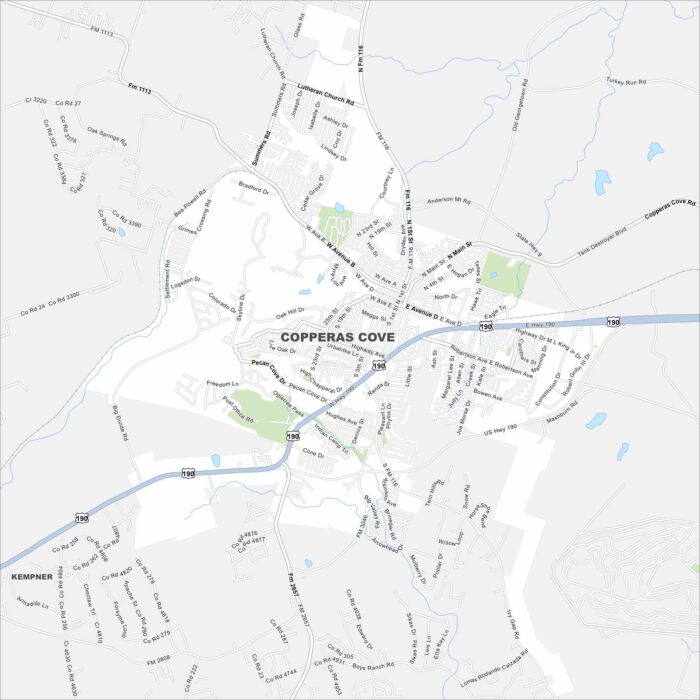 Copperas Cove Map Texas