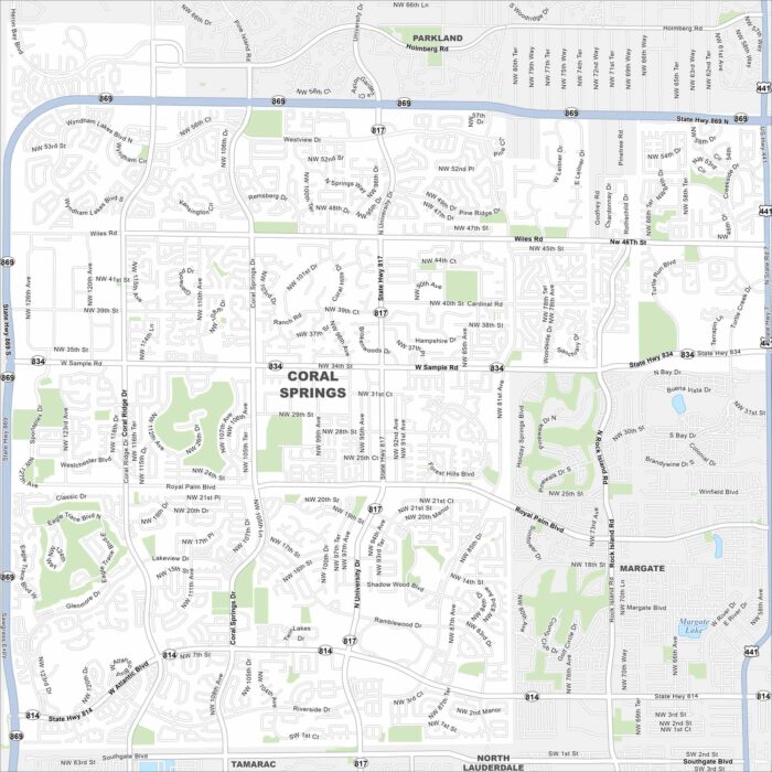 Coral Springs Map Florida