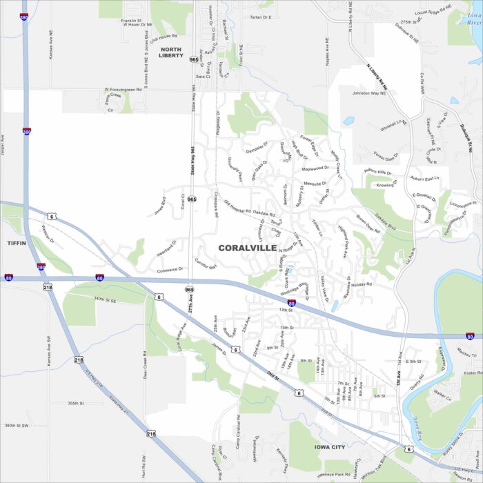 Coralville Map Iowa