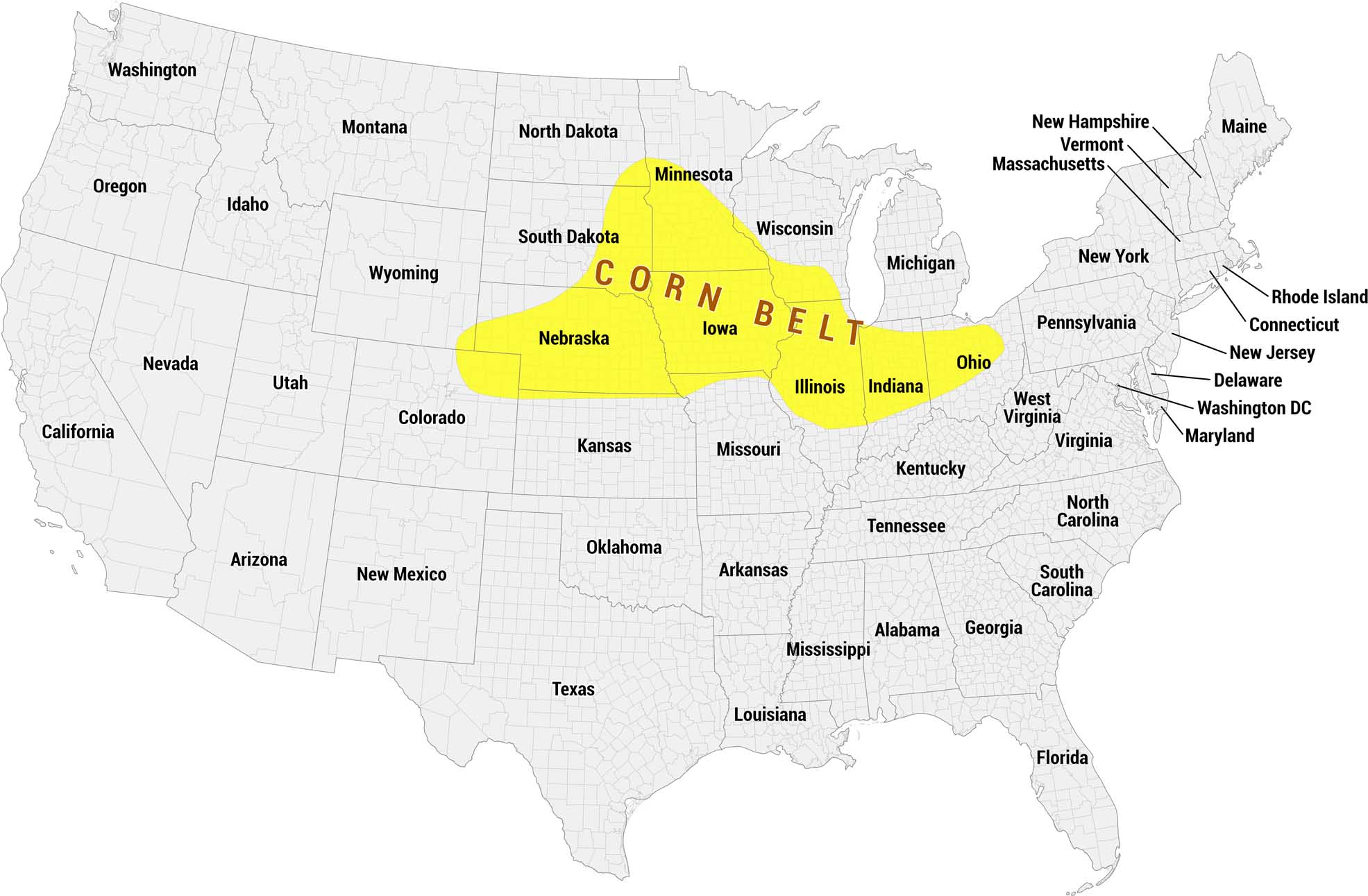 Corn Belt Map