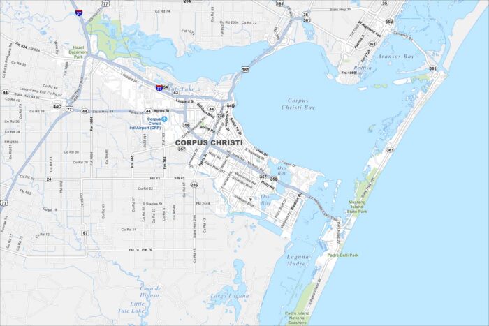 Corpus Christi Map Texas