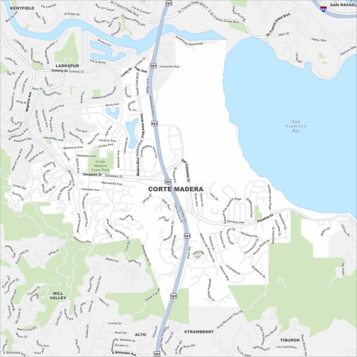 Corte Madera Map California
