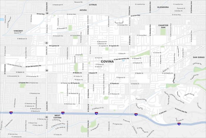 Covina Map California