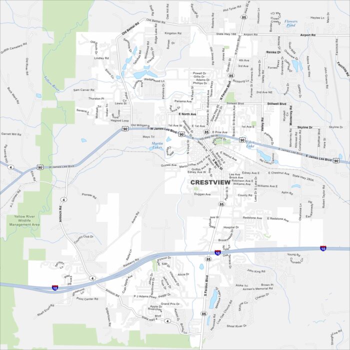 Crestview Map Florida
