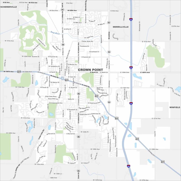 Crown Point Map Indiana
