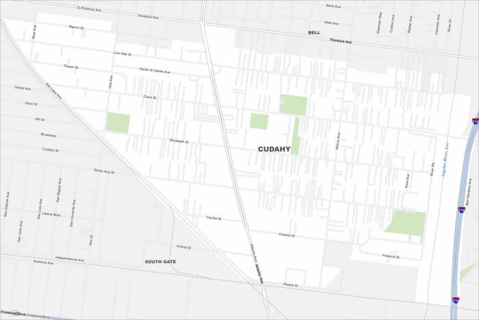 Cudahy Map California