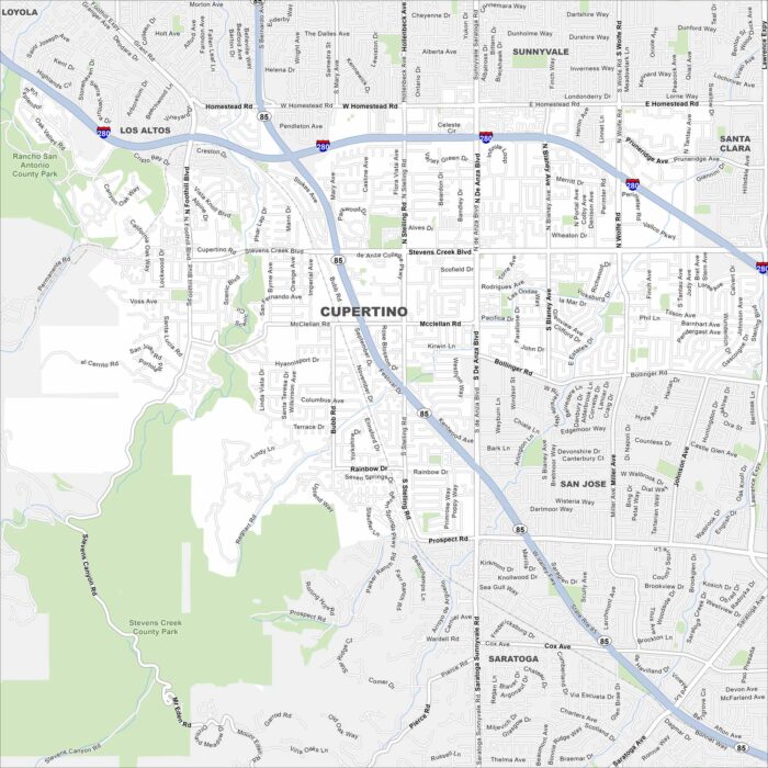 Cupertino Map California