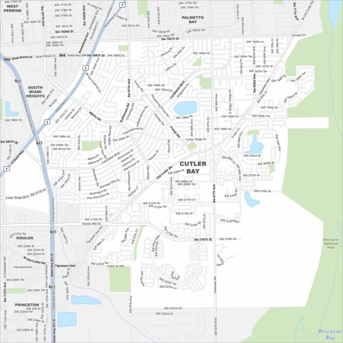 Cutler Bay Map Florida