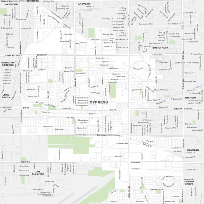 Cypress Map California