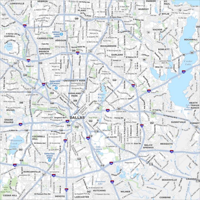 Dallas Map Texas