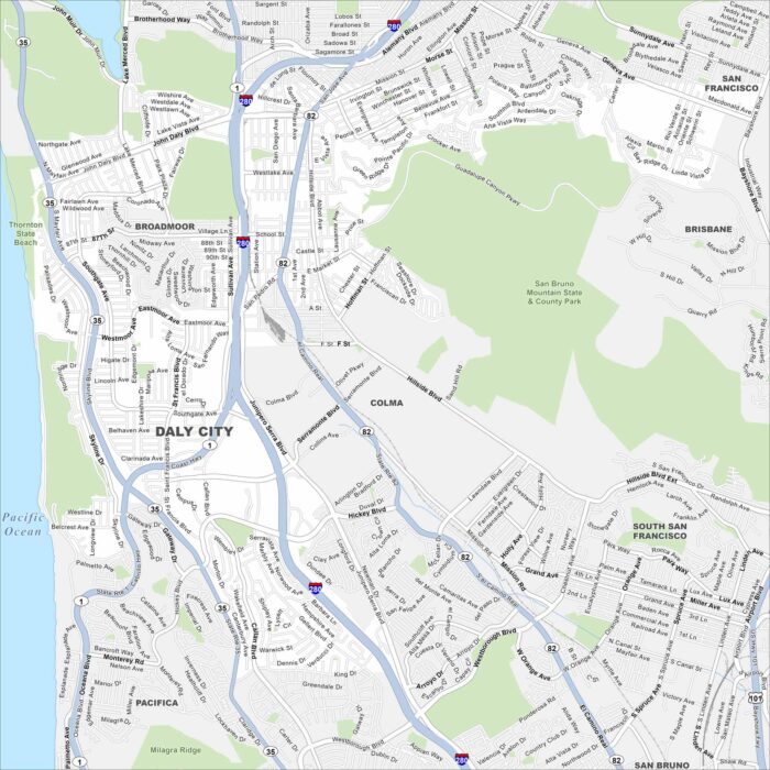 Daly City Map California