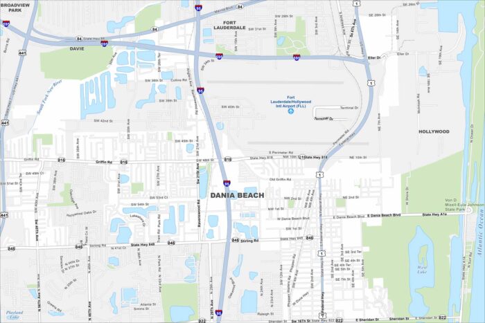 Dania Beach Map Florida