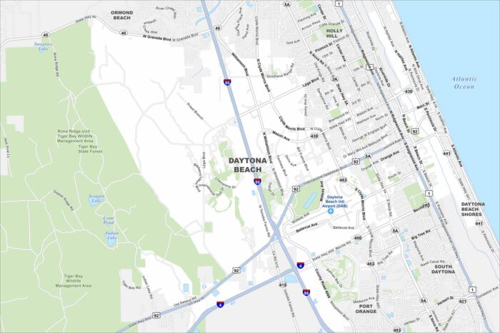 Daytona Beach Map Florida