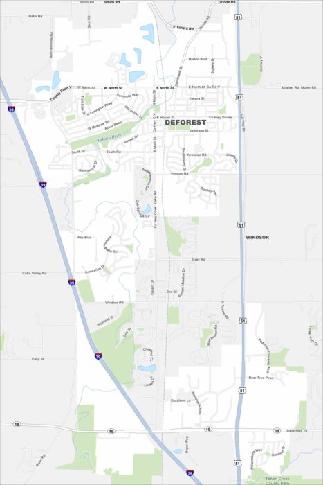 DeForest Map Wisconsin