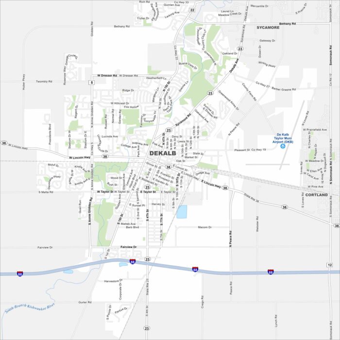 DeKalb Map Illinois