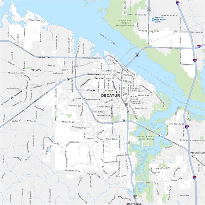 Decatur Map Alabama