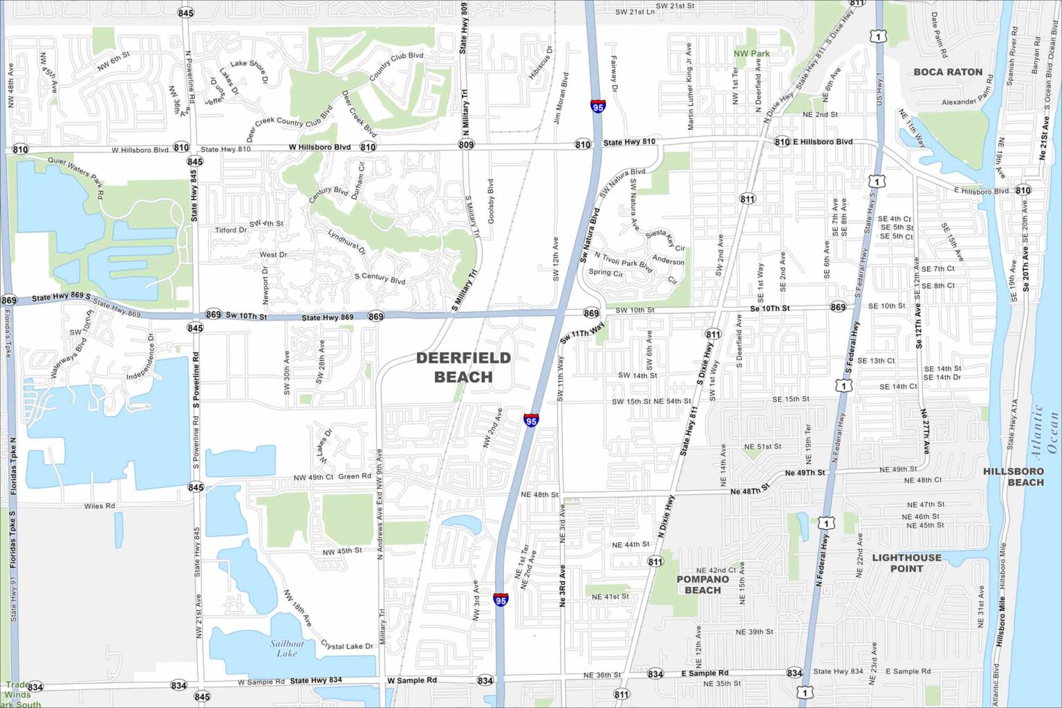 Map of Deerfield Beach, Florida - US Maps