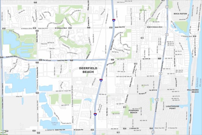 Deerfield Beach Map Florida