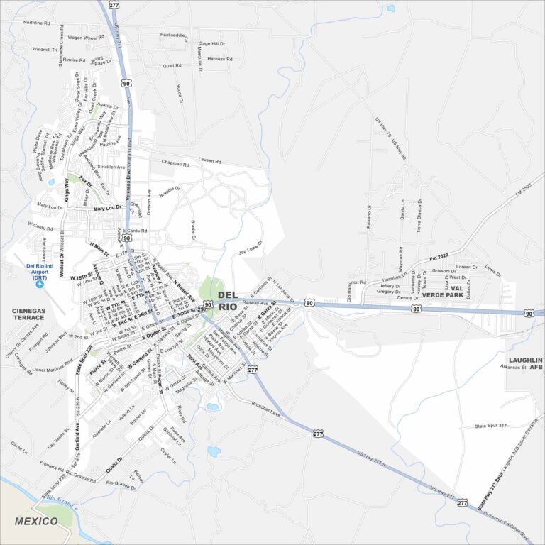 Map of Del Rio, Texas - US Maps