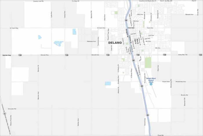 Delano Map California