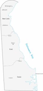 Delaware Counties Cities Map