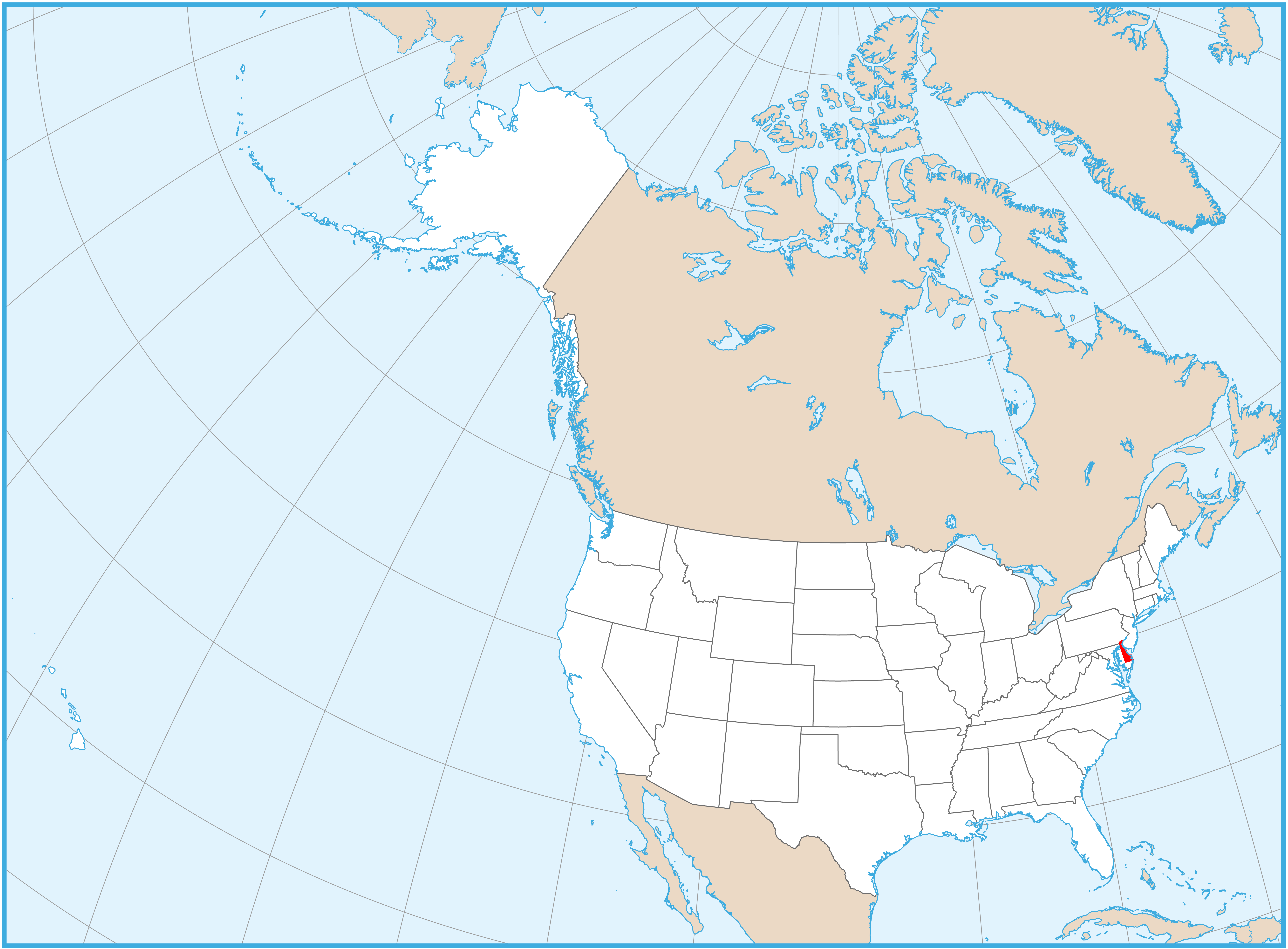 Delaware Location Map