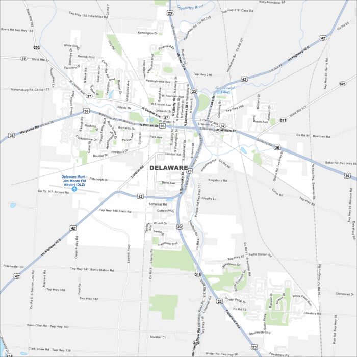 Delaware Map Ohio