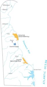 Delaware National Parks and Forests Map