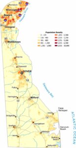 Delaware Population Density Map