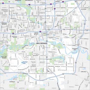 Des Moines Map Iowa