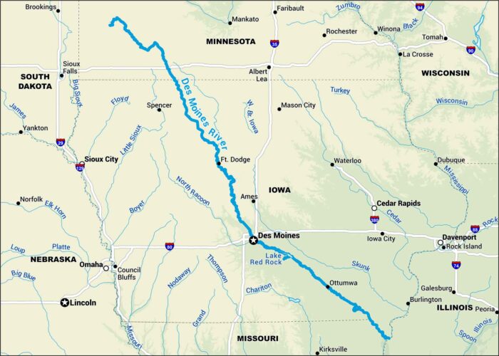 Des Moines River Map