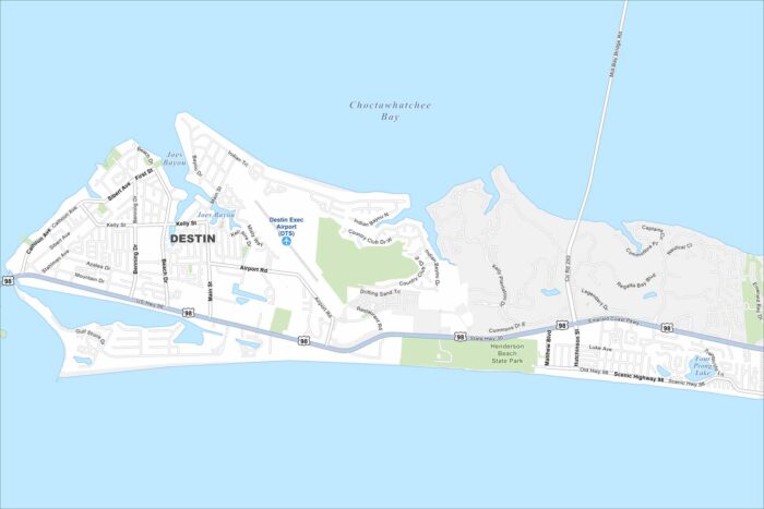 Destin Map Florida