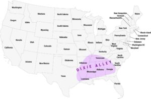 Dixie Alley Map