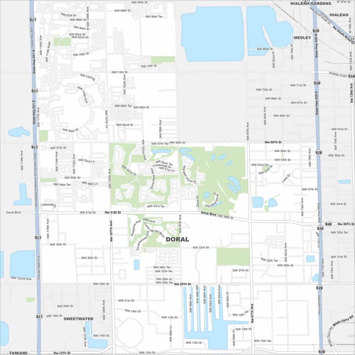 Doral Map Florida